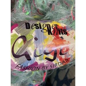 Sirdar Designer Knits Gigi Fashion Nylon Yarn Teal Green‎ Eyelash Fuzzy 51g #042